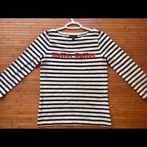 J.Crew “hello sailor” striped tee